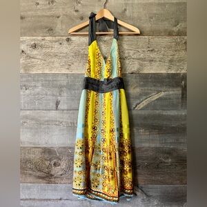 Anthropologie Moulinette Soeurs Electric Age‎ Silk Halter Floral Dress As Seen 4